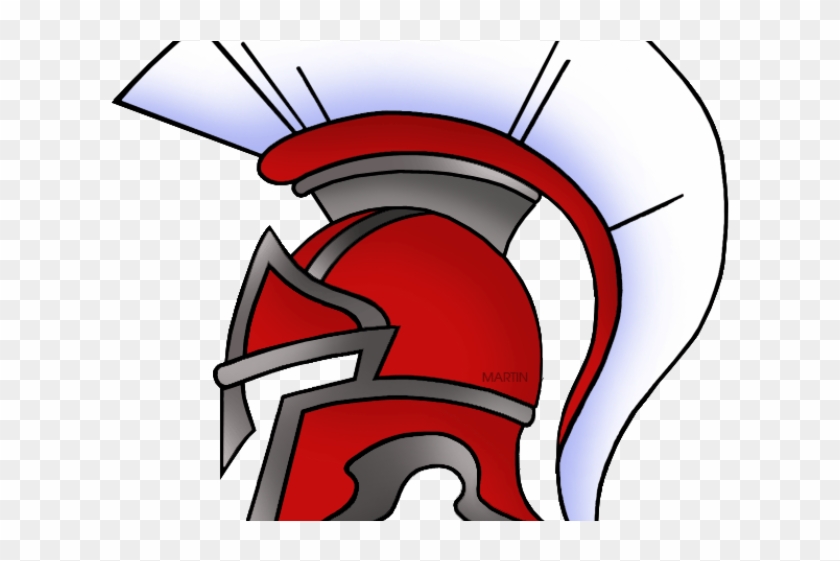Roman Warriors Clipart Woodlands - Ancient Greek Spartan Helmet #1702189