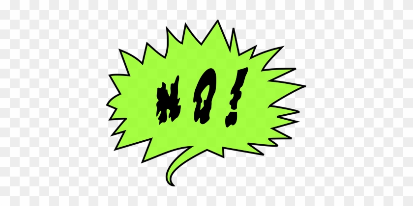 No, Nope, Negative, Exclamation, Never - Colored Comic Speech Bubbles Png #1702228