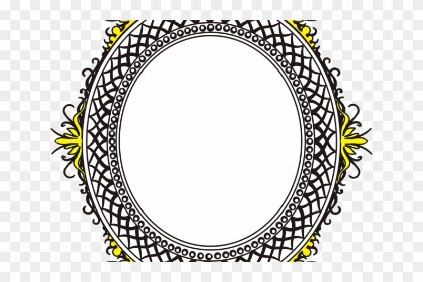 Decorative Border Clipart Oval - Frame Design Png Round #1702232