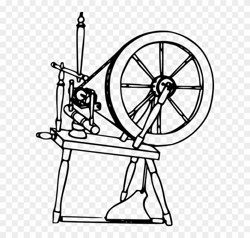 Image Result For Spinning Wheel Silhouette - Spinning Wheel Clip Art #1702243