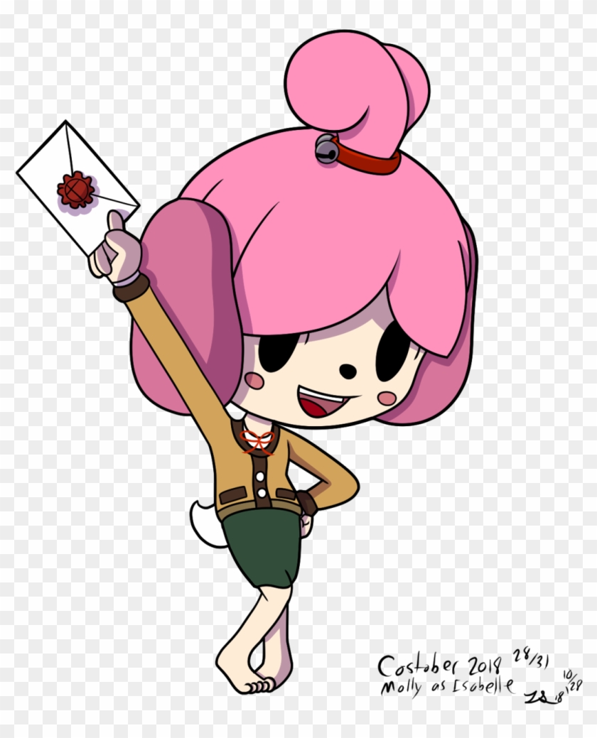 Day 28 Of Costober, Molly As Isabelle From Animal Crossing - Cartoon #1702252