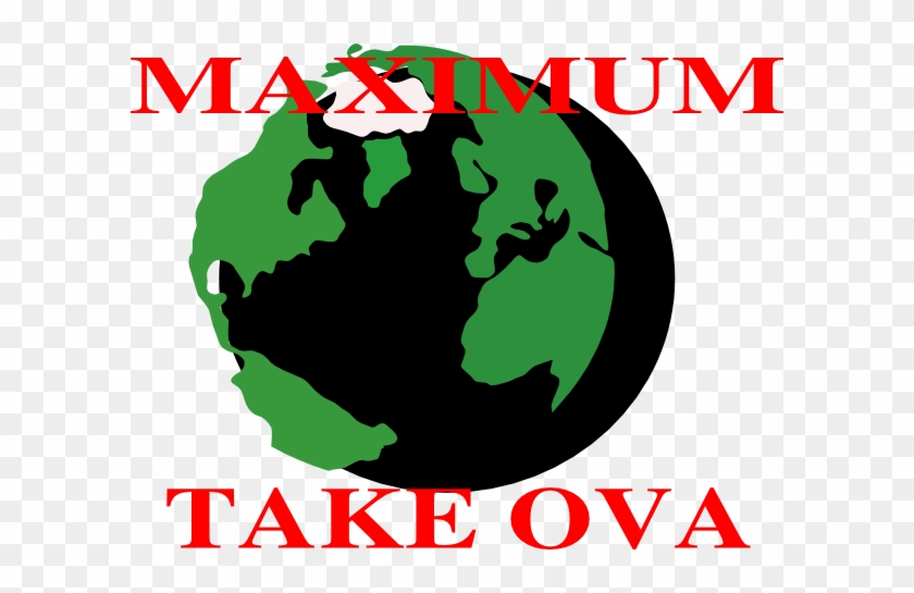 Maximum Take Ova Clip Art - Red And Black Globe Png #1702335