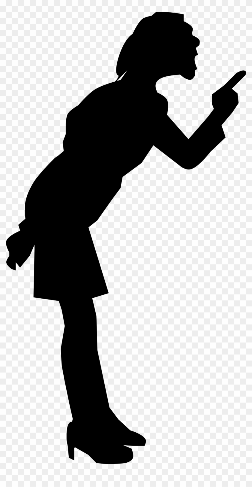 Big Image - Angry Girl Silhouette Png #1702340