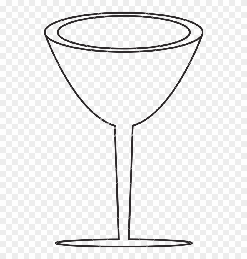 Cocktail Glass In Line Art - Cocktail Glass In Line Art #1702526