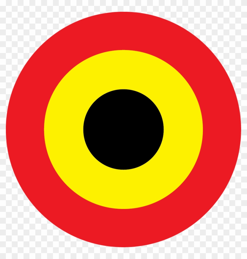 Army Symbol Red And Yellow - Belgian Air Force Roundel #1702641