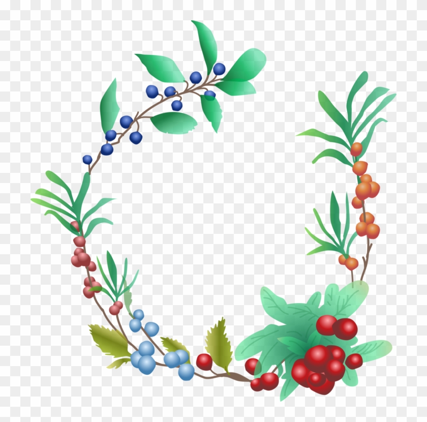 Image File Formats Computer Icons Wreath Download Microsoft - Berry Wreath Clip Art #1702765