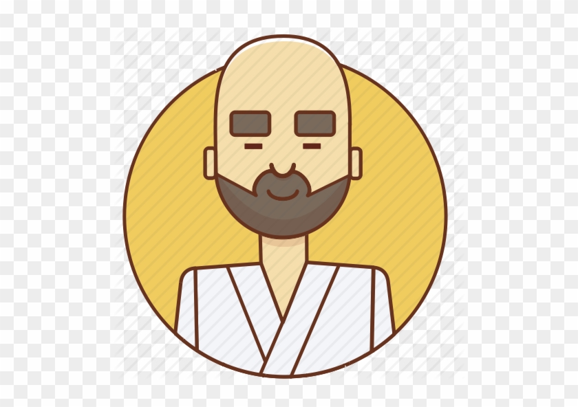Bald Character Set Karate - Doctor Cartoon Icon #1702768