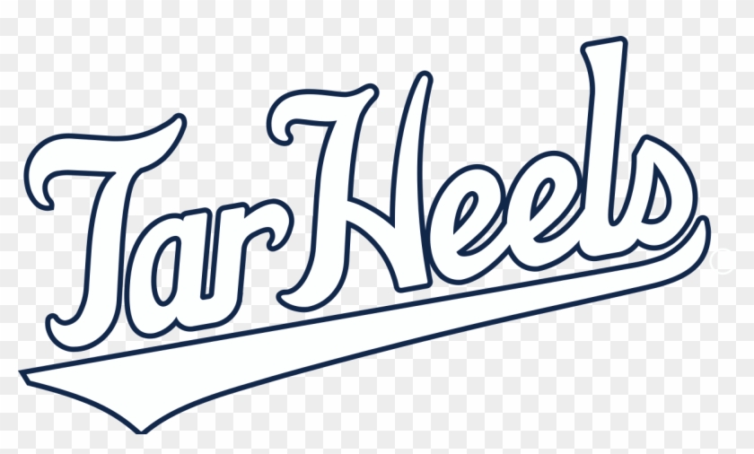 Unc Script Mark Tar Heels White-navy - Calligraphy #1702772