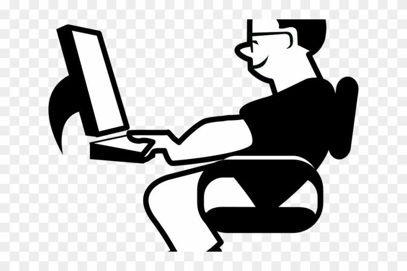 Portal Clipart Mini - Logo Person On Computer #1702885