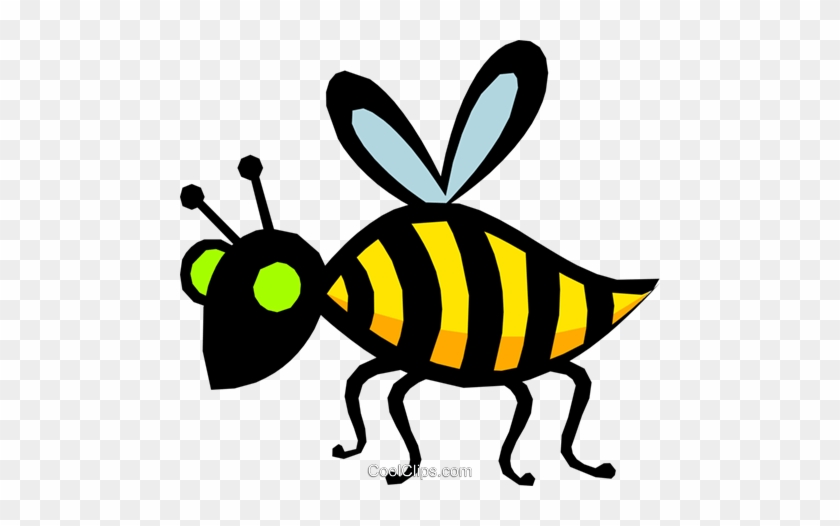 Bee Royalty Free Vector Clip Art Illustration - Bee #1703034