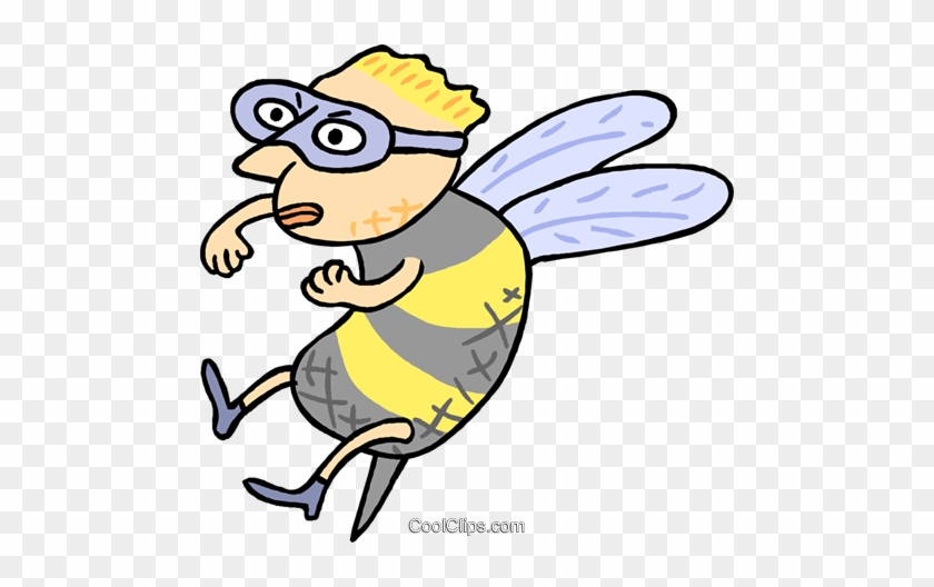 Bee Person Royalty Free Vector Clip Art Illustration - Cartoon #1703037