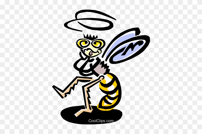 Bee Royalty Free Vector Clip Art Illustration - Bee Royalty Free Vector Clip Art Illustration #1703038