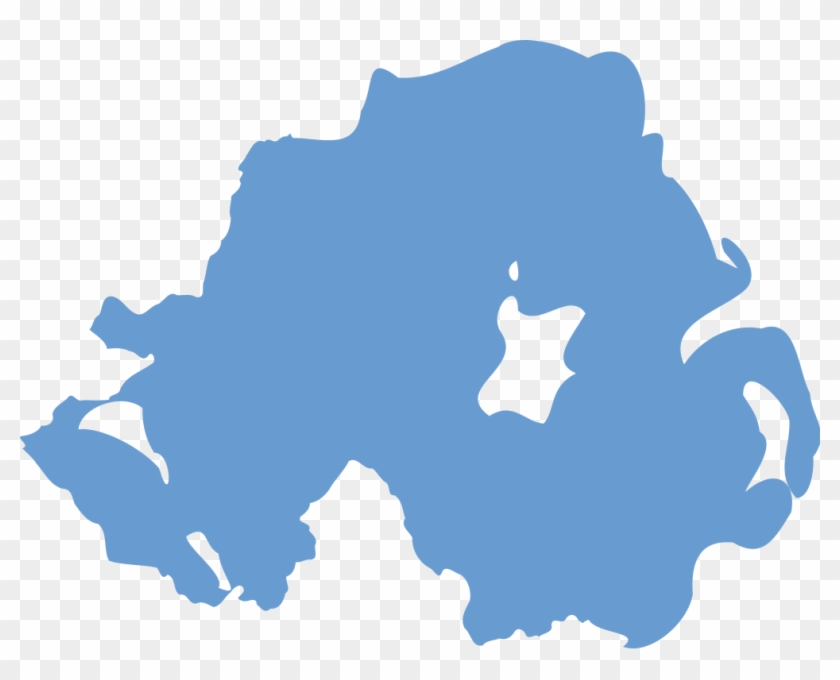 Northern Ireland Outline In Blue - Northern Ireland Map Vector #1703098