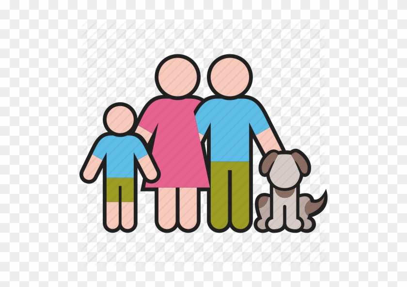 Color By Boris Farias Dog Father Mother - Mother Father Son And Dog #1703151