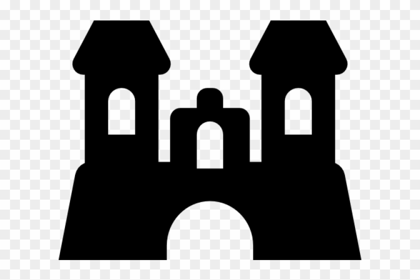 Fortress Clipart Grey Wall - Sandcastle Silhouette #1703176