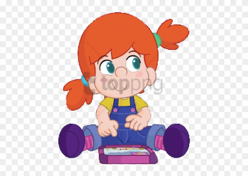 Free Png Download Mika's Diary Mika On Her Tablet Clipart - Cartoon #1703261