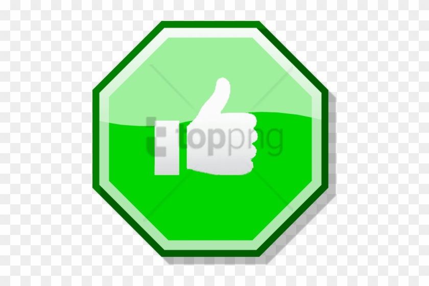 Free Png Download Green Thumbs Up Sign Png Images Background - Stop Hand #1703317