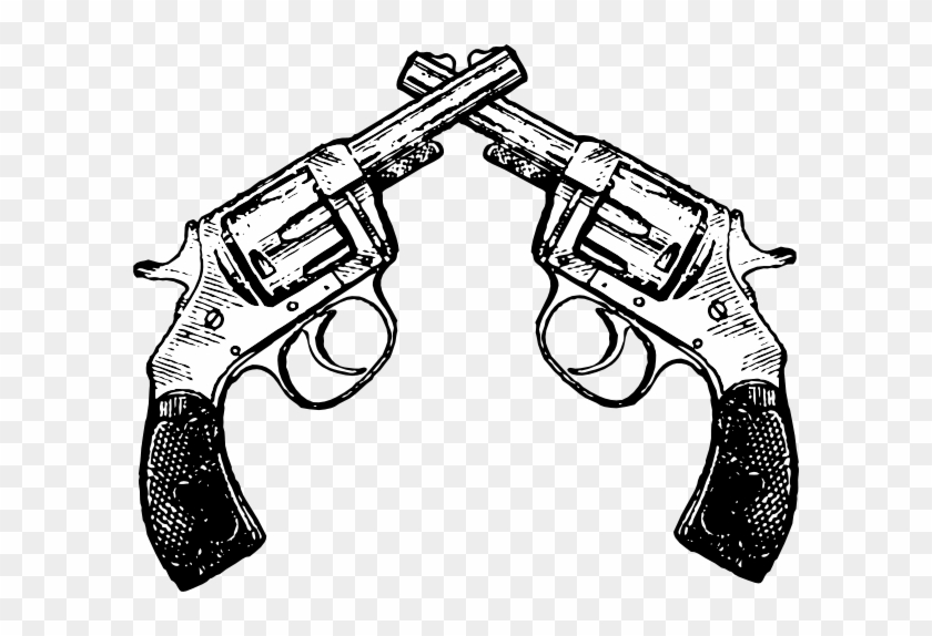 Revolver 2x Clip Art At Clker Com - Revolver Clipart #1703427