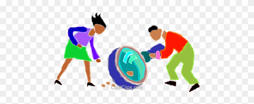 People Searching For Clues Royalty Free Vector Clip - People Searching For Clues Royalty Free Vector Clip #1703447