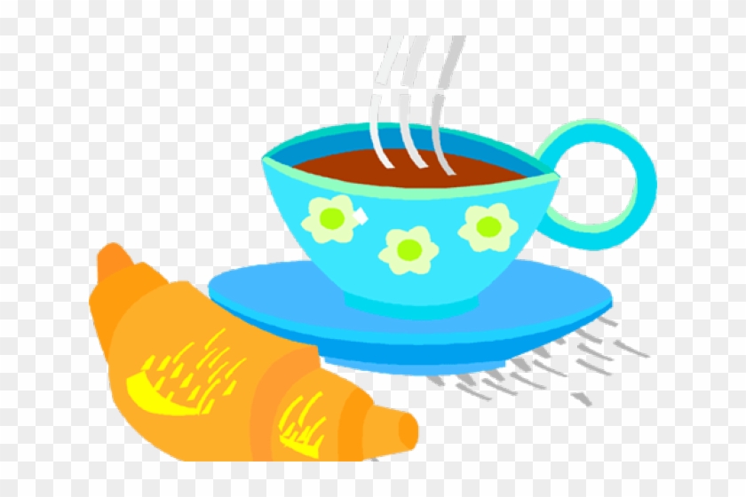 Croissant Clipart Cafe - Morning Tea Clip Art #1703458