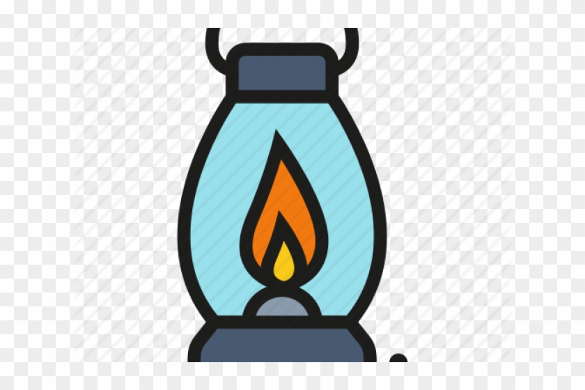 Oil Lamp Clipart Camping Lantern - Illustration #1703645