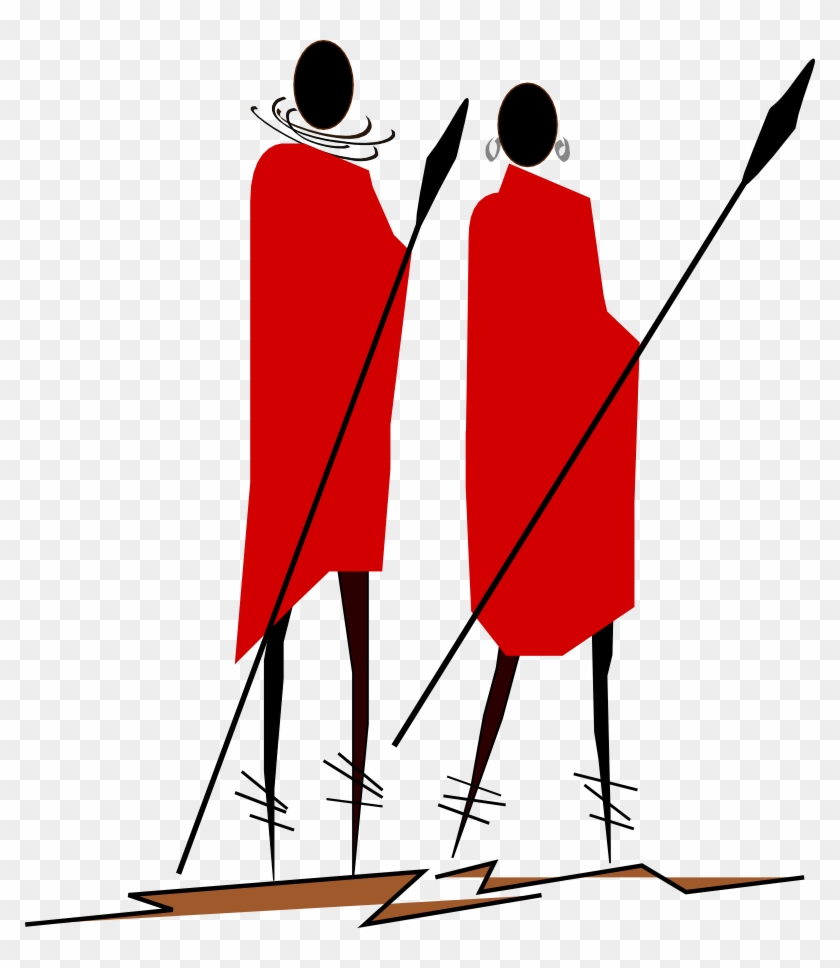 Warrior Trails Safari Company Logo - Maasai People Sketch #1703764