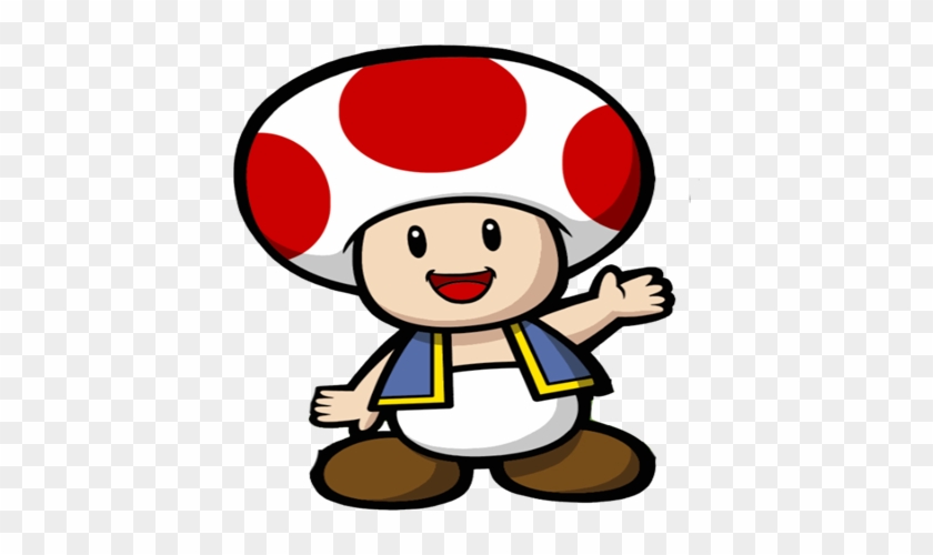 Super Mario Clipart Paper Mario - Super Mario Toad Cartoon #1703850