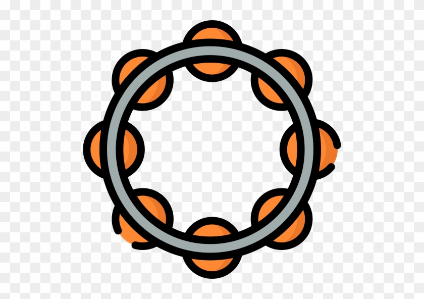 Music Tambourine Icon - Pandereta En Silueta #1703995