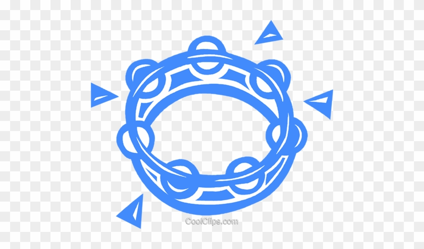 Tambourine Royalty Free Vector Clip Art Illustration - Circle #1704023