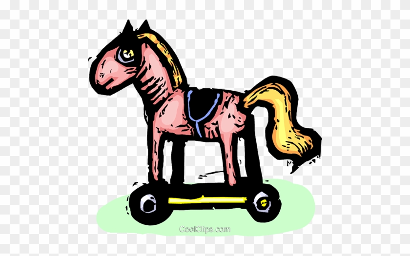 Toy Horse Royalty Free Vector Clip Art Illustration - Mane #1704044