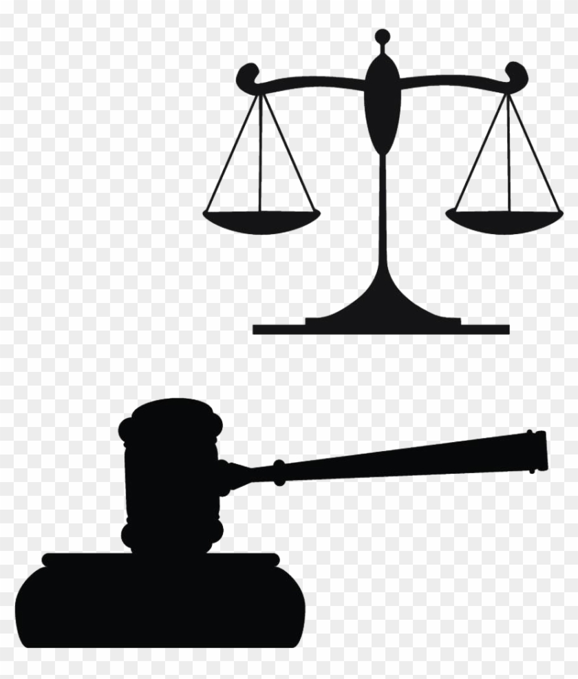 Gavel Justice Judge Clip Art - Scales Of Justice And Gavel #1704071