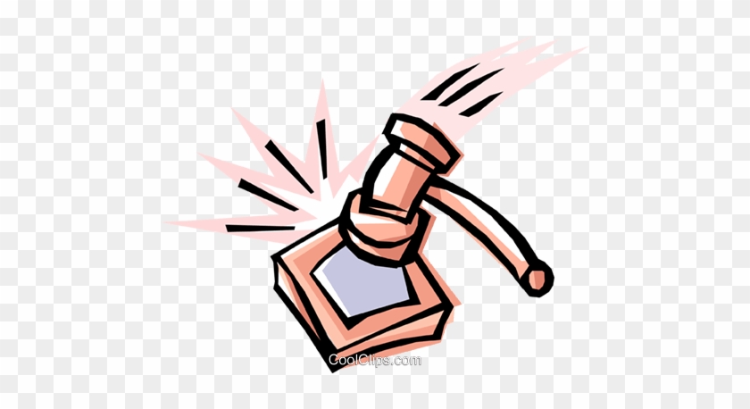 Cool Gavel Royalty Free Vector Clip Art Illustration - Operational Efficiency #1704074