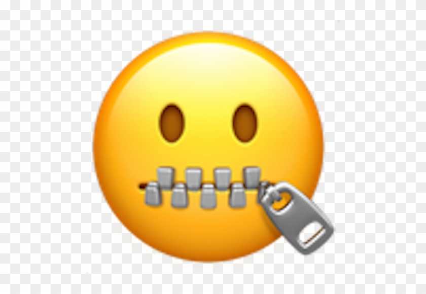 Zipper Emoji Clipart Emoji Domain Emoticon - Zipped Mouth Emoji Apple #1704208
