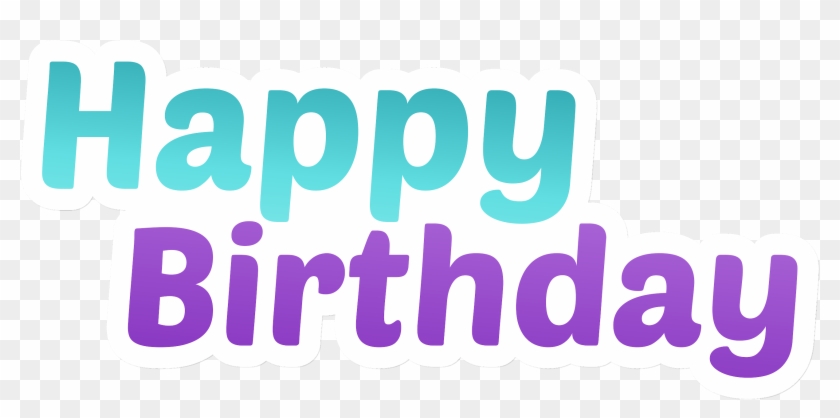 Pin Pngsector On Happy Birthday Transparent Image Clipart - Happy Birthday Teal And Purple #1704270