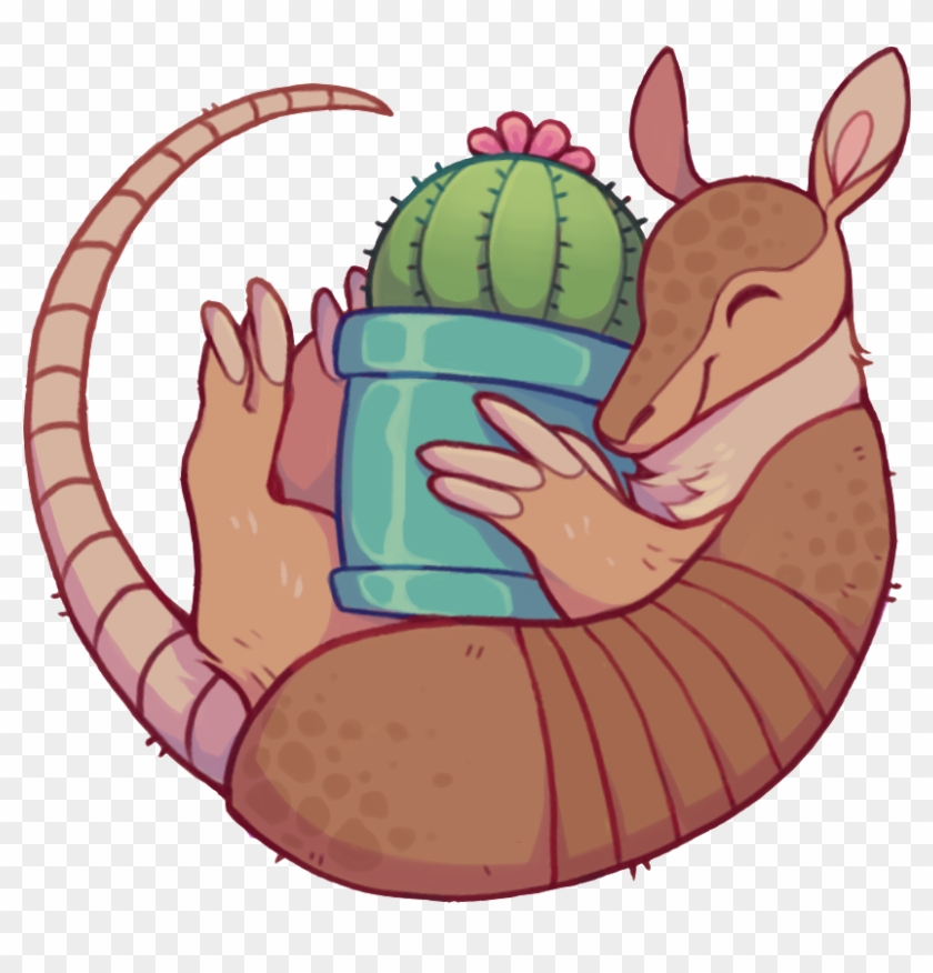 Cactus Armadillo ☆ Sticker - Cartoon #1704716