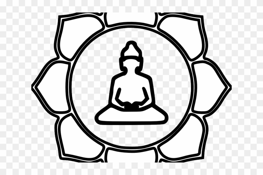 Buddha Clipart Map - Buddhism Drawing Symbol #1704717