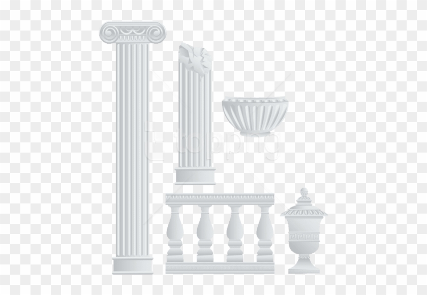 Download Greek Fence Columns And Elements Clipart Png - Column #1704922