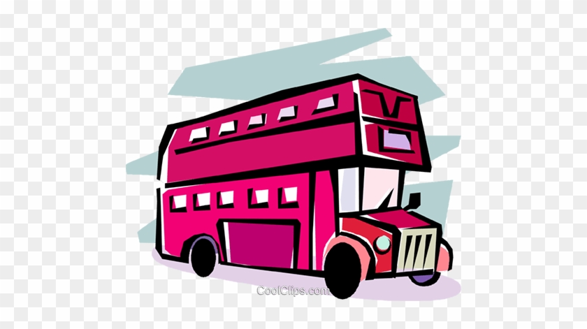 Double Decker Bus Royalty Free Vector Clip Art Illustration - Double-decker Bus #1704936