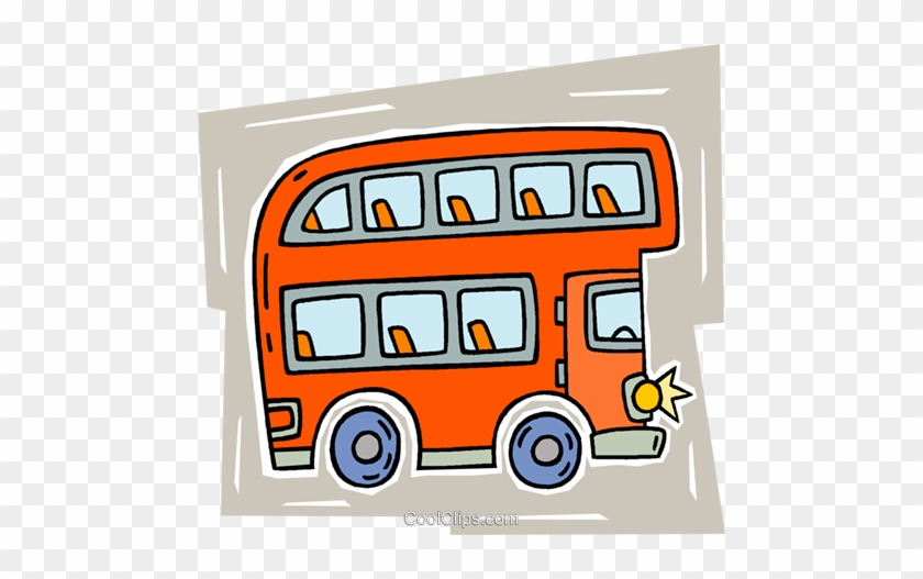 Double-decker Bus Royalty Free Vector Clip Art Illustration - School Bus #1704955