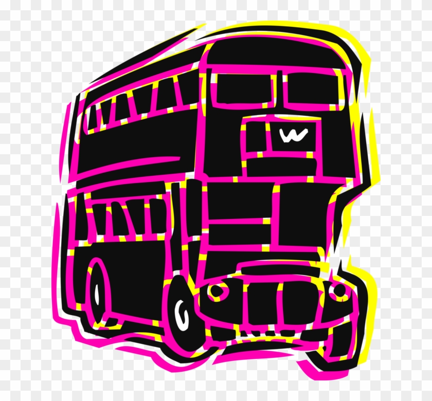 Vector Illustration Of Double-decker Public Transport - Vector Illustration Of Double-decker Public Transport #1704981