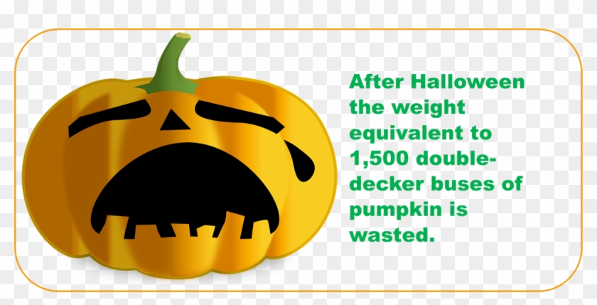 That's The Same As 1,500 Double-decker Buses Of Pumpkins - Sad Jack O Lantern Clipart #1705002