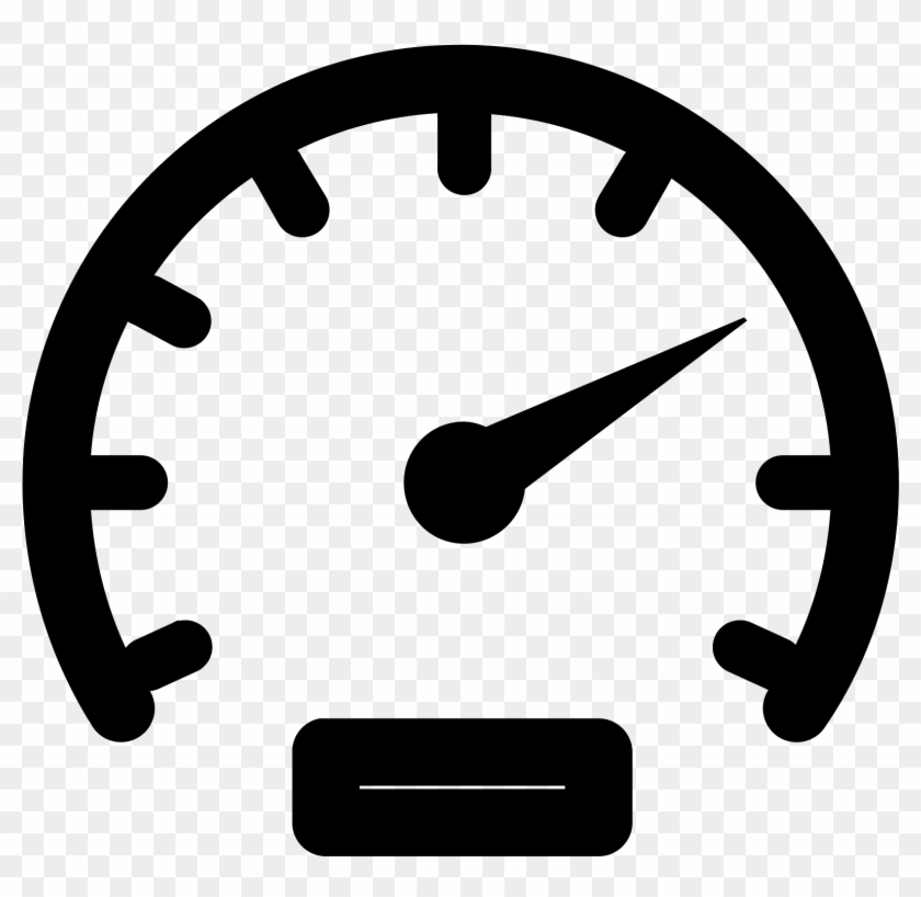 Image Black And White Library Icon Free Download Png - Speedometer Icon Png #1705097