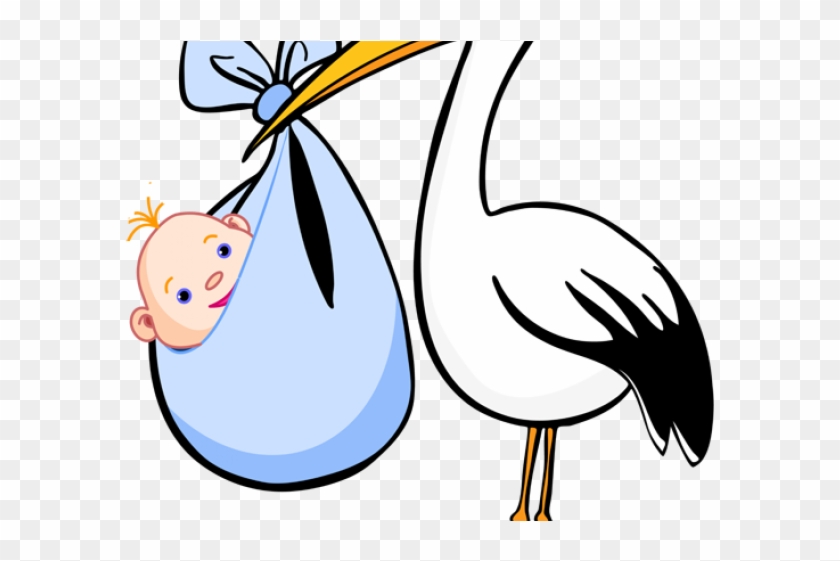 Stork Clipart Baby News - Dibujo Cigueña Con Bebe #1705247