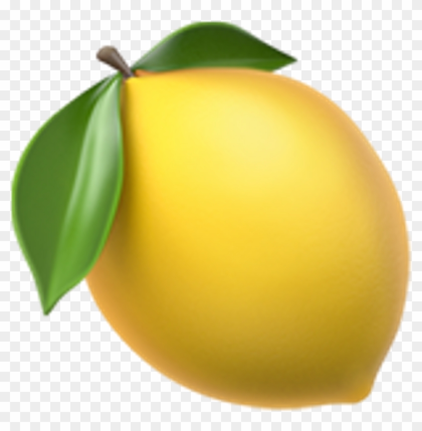 Apple Ios Yellow Sticker By - Lemon Emoji Png #1705663