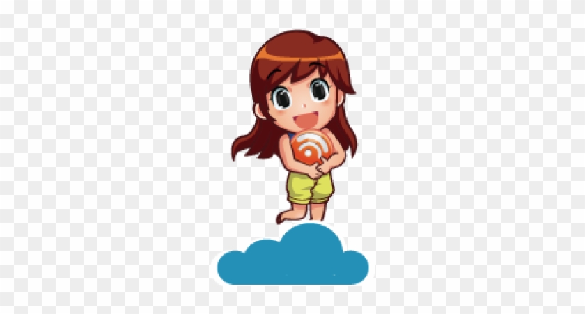 Jumping To The Cloud In The Sky - Girl Jumping Png Animation #1705735