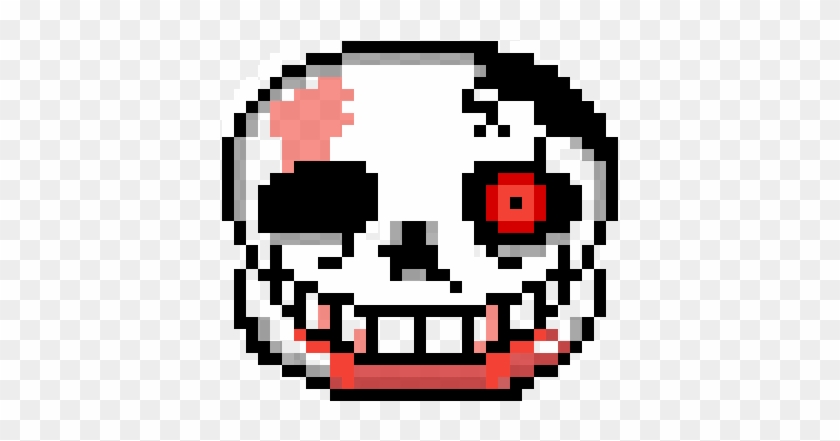 Pixilart Sans Of Evil Raquisinho Line Art Evil Skull - Sans Head Pixel Art #1705933