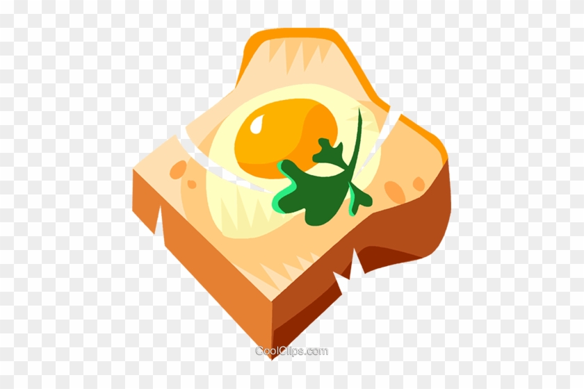 Egg With Toast Royalty Free Vector Clip Art Illustration - Egg With Toast Royalty Free Vector Clip Art Illustration #1706017