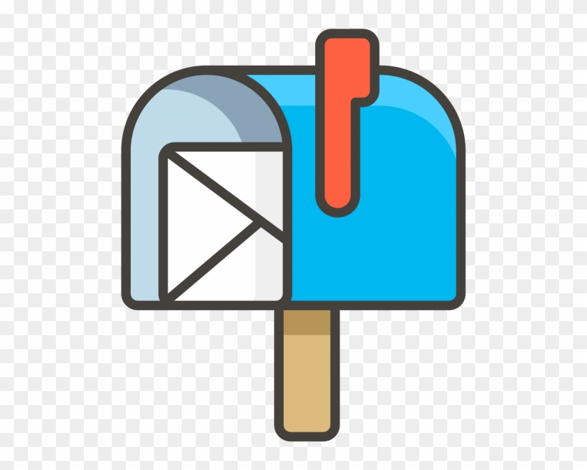 Open Mailbox With Raised Flag Emoji - Bidikmisi #1706287