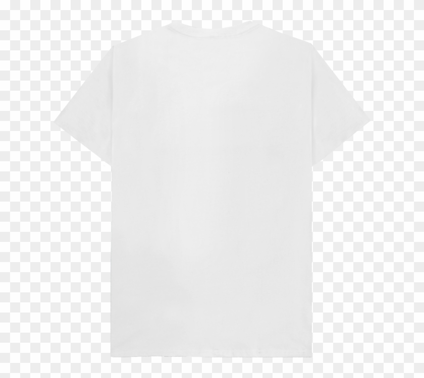 Back View - T Shirt White Plain #1706943