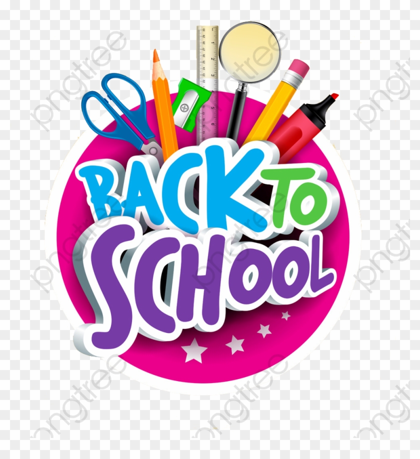 Back To School Cartoon Vector Png Clipart - Back To School Vector Png #1707021